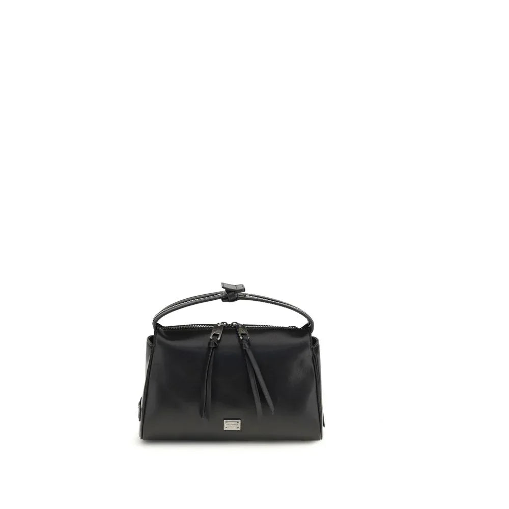 Dolce & Gabbana Black Calf Leather Bos Taurus Handbag - Zachava