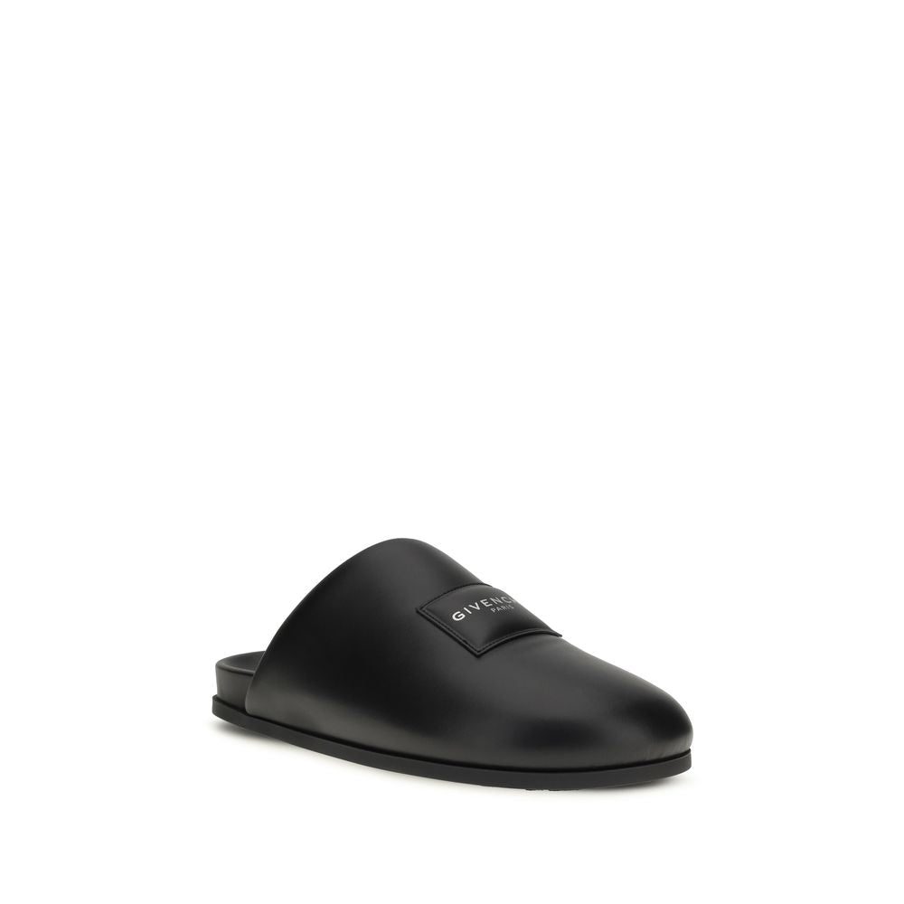Givenchy Black Calf Leather Bos Taurus Mules - Zachava