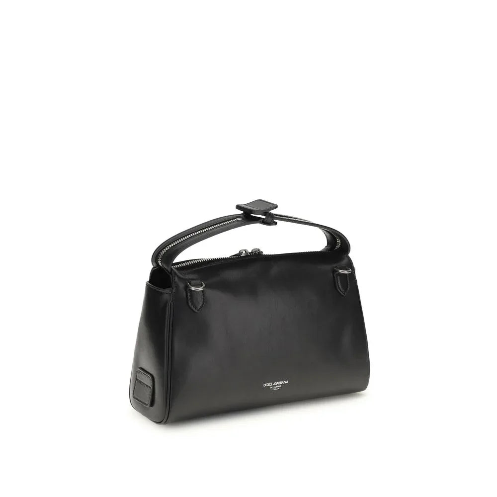 Dolce & Gabbana Black Calf Leather Bos Taurus Handbag - Zachava
