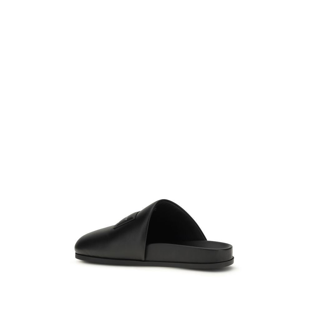 Givenchy Black Calf Leather Bos Taurus Mules - Zachava