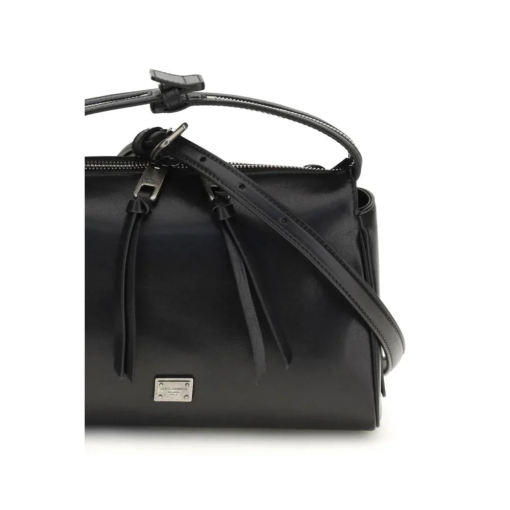 Dolce & Gabbana Black Calf Leather Bos Taurus Handbag - Zachava