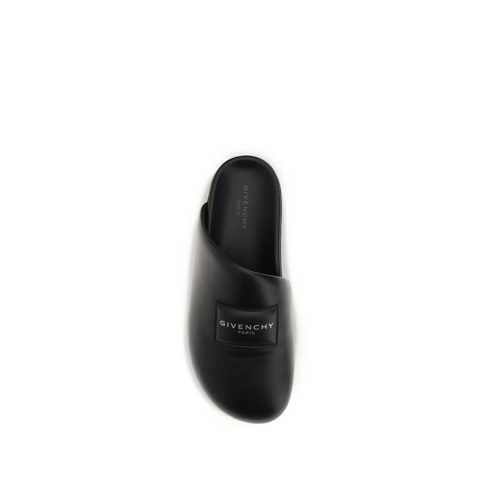 Givenchy Black Calf Leather Bos Taurus Mules - Zachava