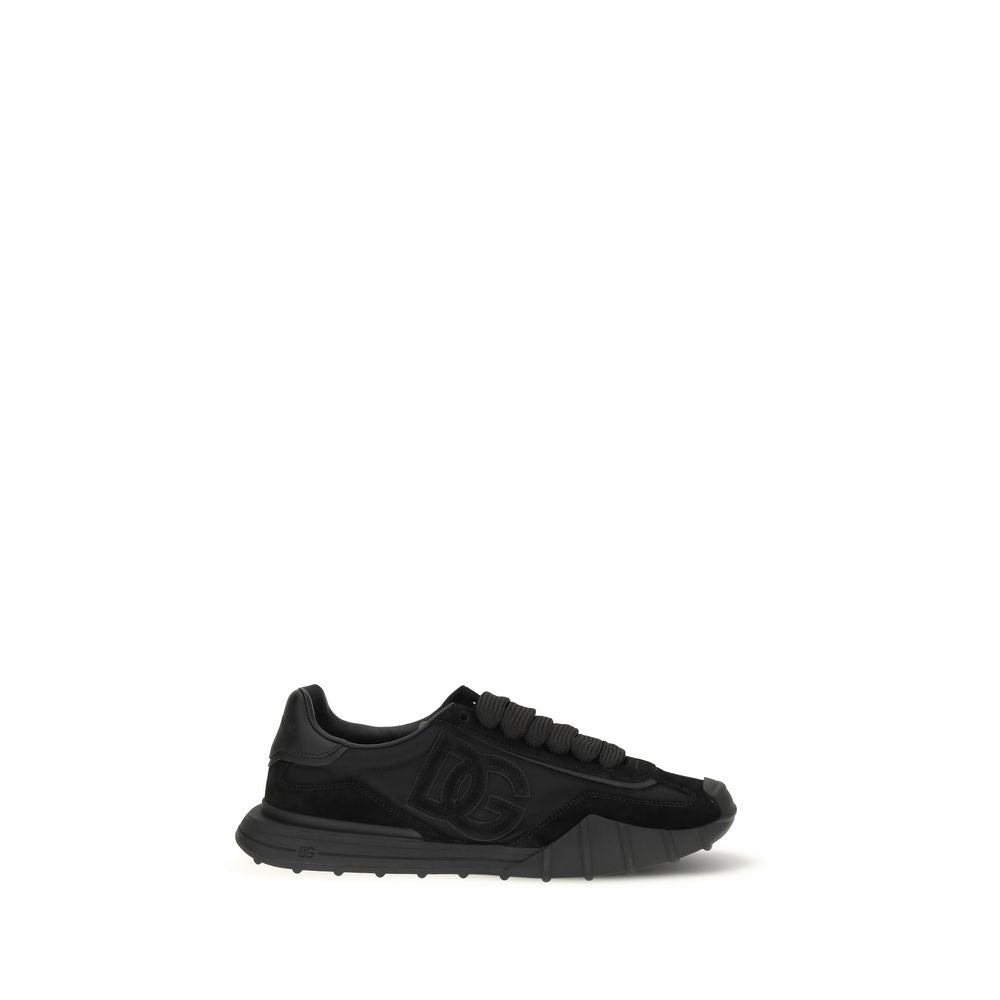 Dolce & Gabbana Black Calf Leather Bos Taurus Athletic Sneakers Main image