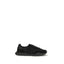 Dolce & Gabbana Black Calf Leather Bos Taurus Athletic Sneakers