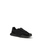 Dolce & Gabbana Black Calf Leather Bos Taurus Athletic Sneakers