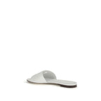 Dolce & Gabbana White Calf Leather Bos Taurus Sandals