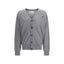 Ami Paris Gray Merino Wool Cardigan