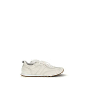 Brunello Cucinelli White Calf Leather Bos Taurus Low Top Sneakers - Zachava