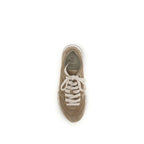 Brunello Cucinelli Beige Calf Leather Bos Taurus Low Top Sneakers