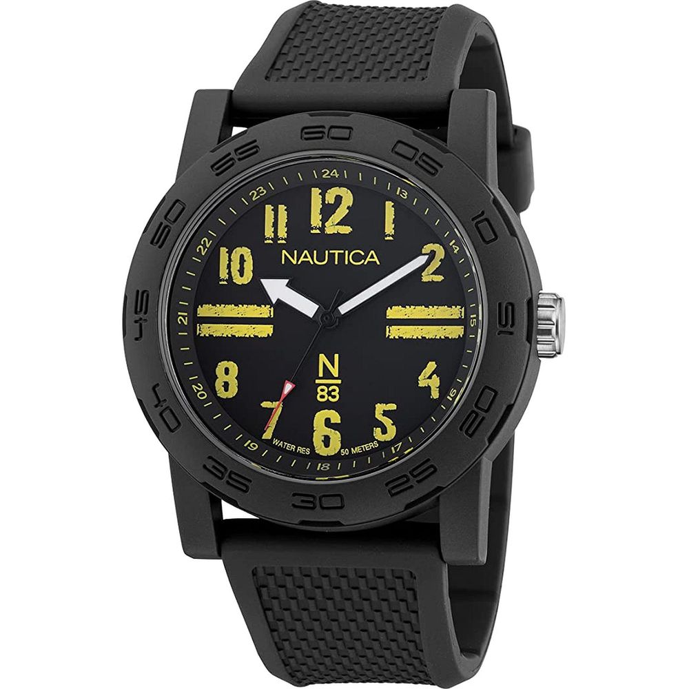 NAUTICA Black Synthetic Sport Watch