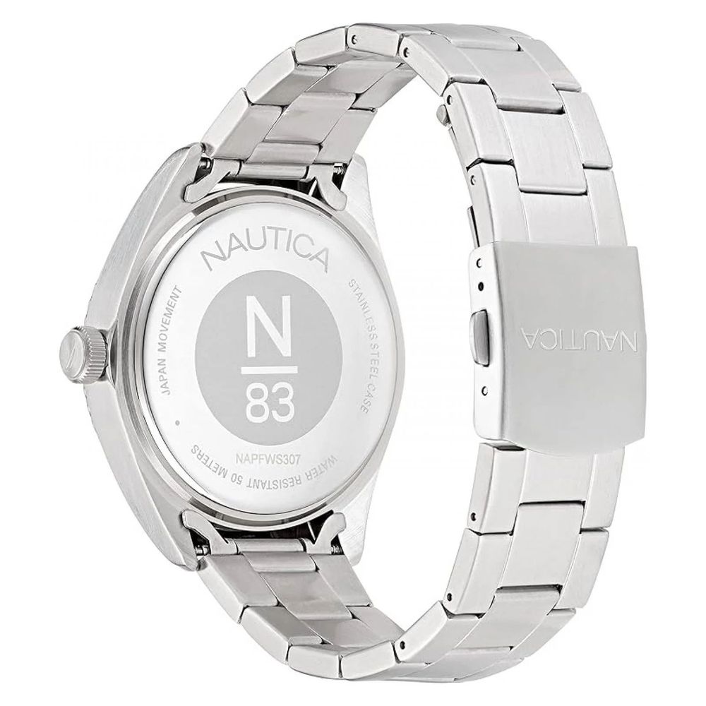 NAUTICA Gray Stainless Steel Dress Watch NAUTICA