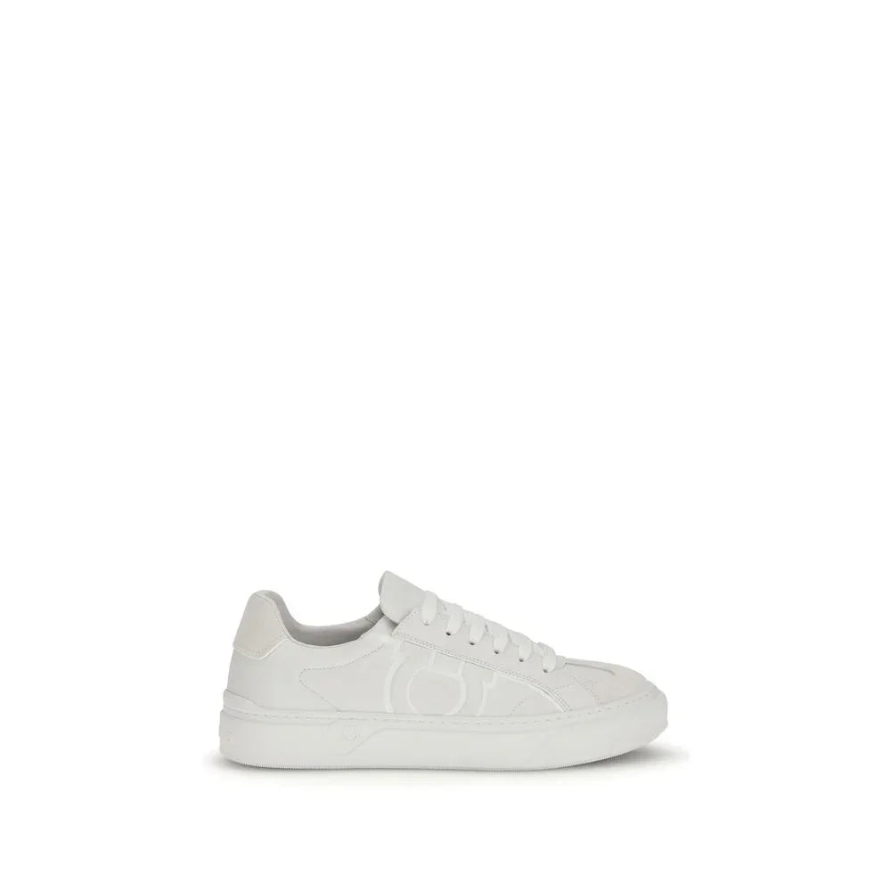 Ferragamo White Calf Leather Bos Taurus Sneakers - Zachava