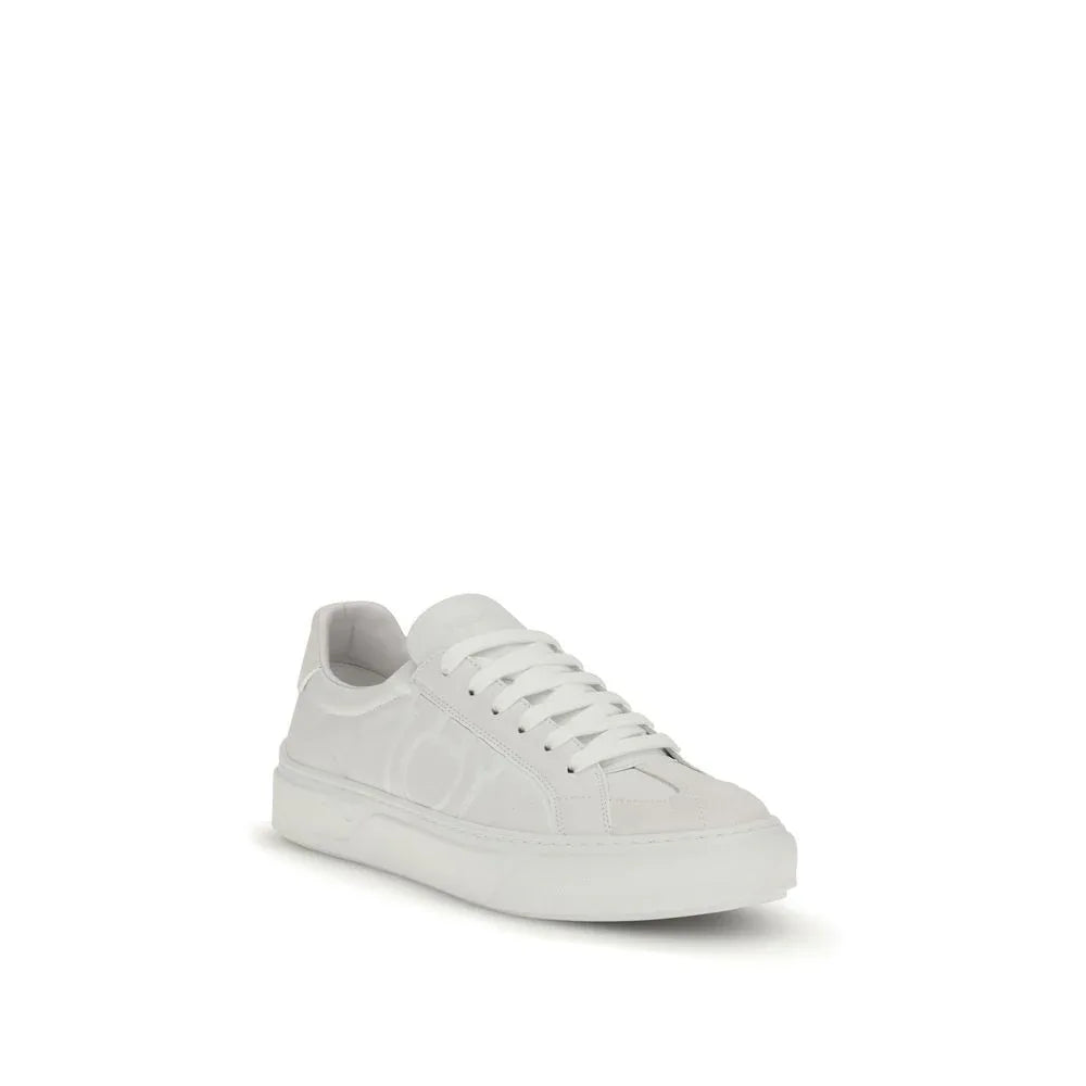 Ferragamo White Calf Leather Bos Taurus Sneakers - Zachava