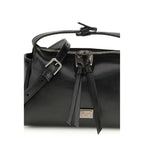 Dolce & Gabbana Black Calf Leather Bos Taurus Handbag