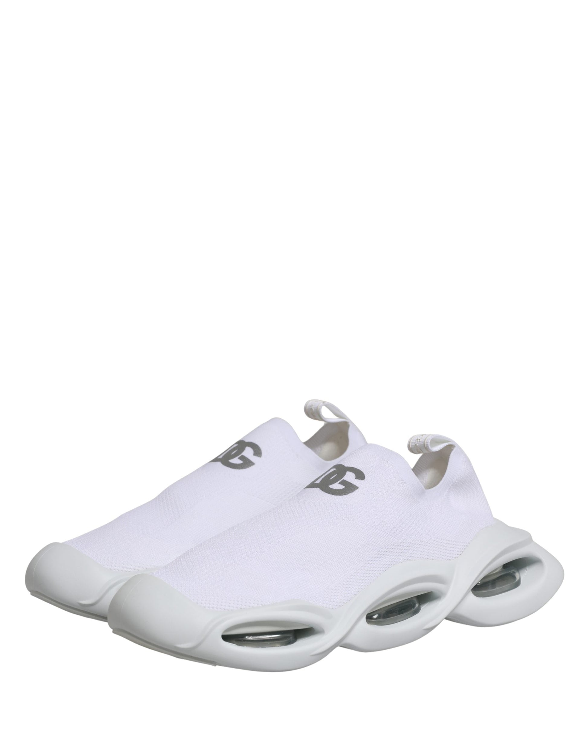 Dolce & Gabbana White Slip On Wave Low Top Sneakers Shoes Dolce & Gabbana