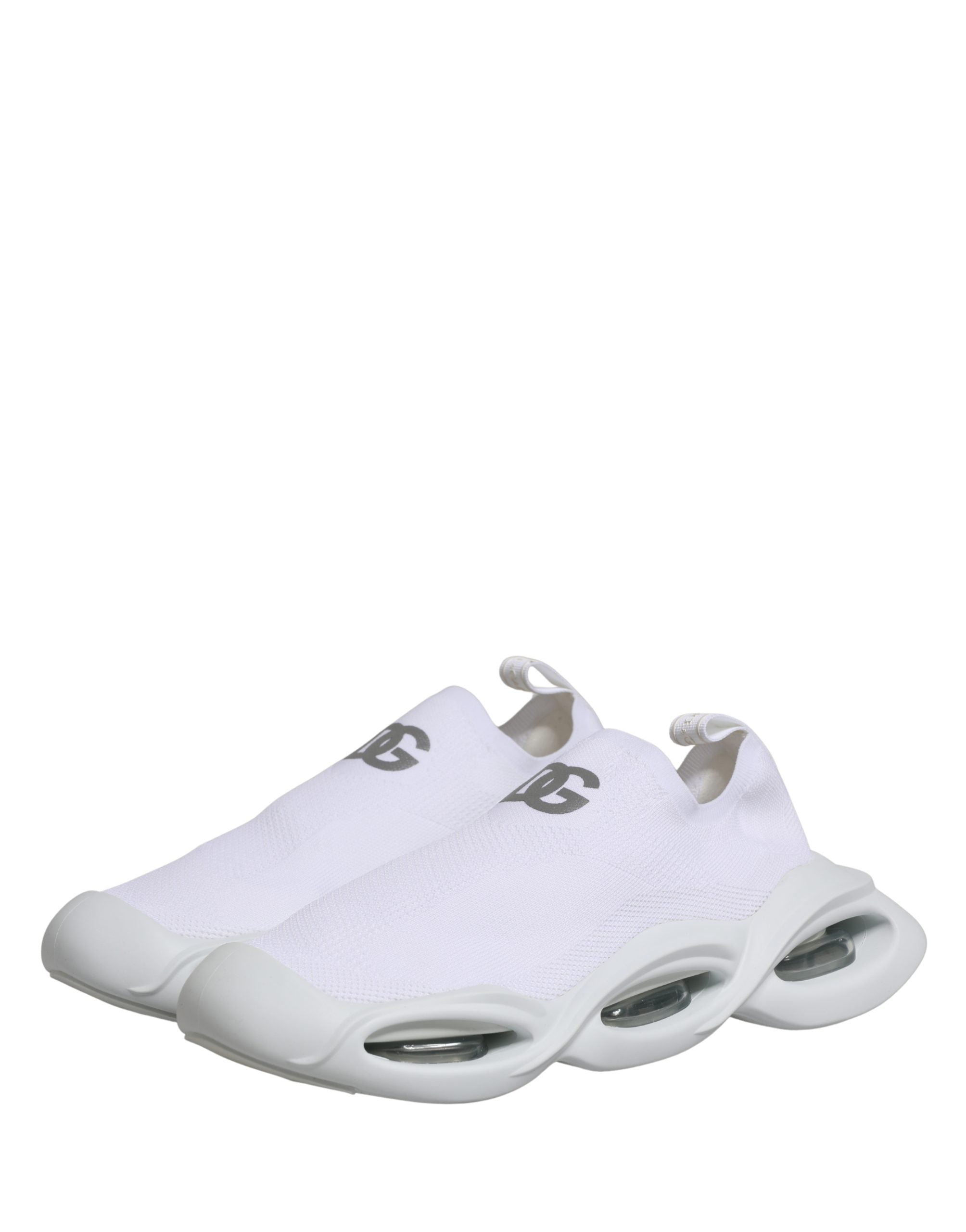 Dolce & Gabbana White Slip On Wave Low Top Sneakers Shoes Dolce & Gabbana