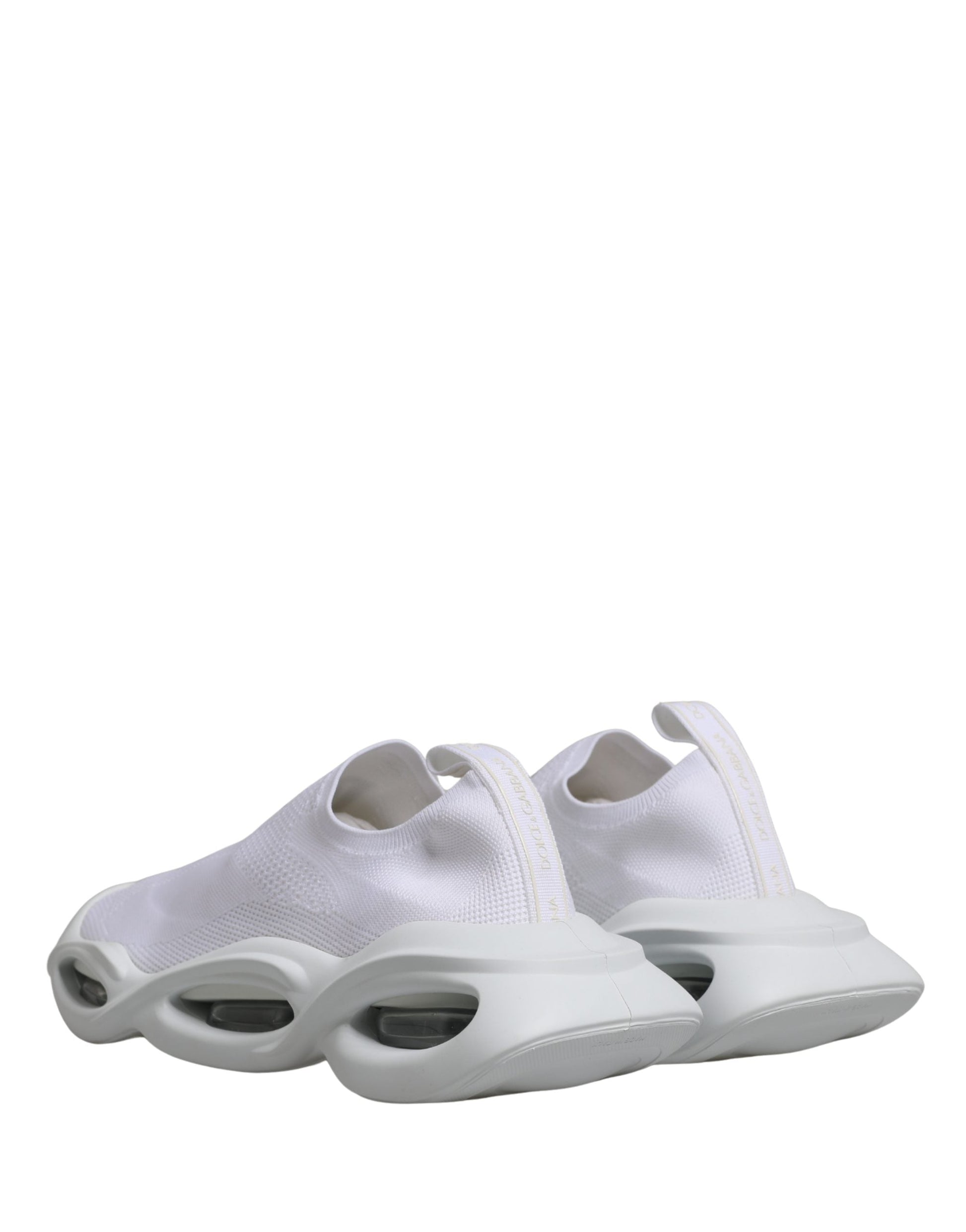 Dolce & Gabbana White Slip On Wave Low Top Sneakers Shoes Dolce & Gabbana