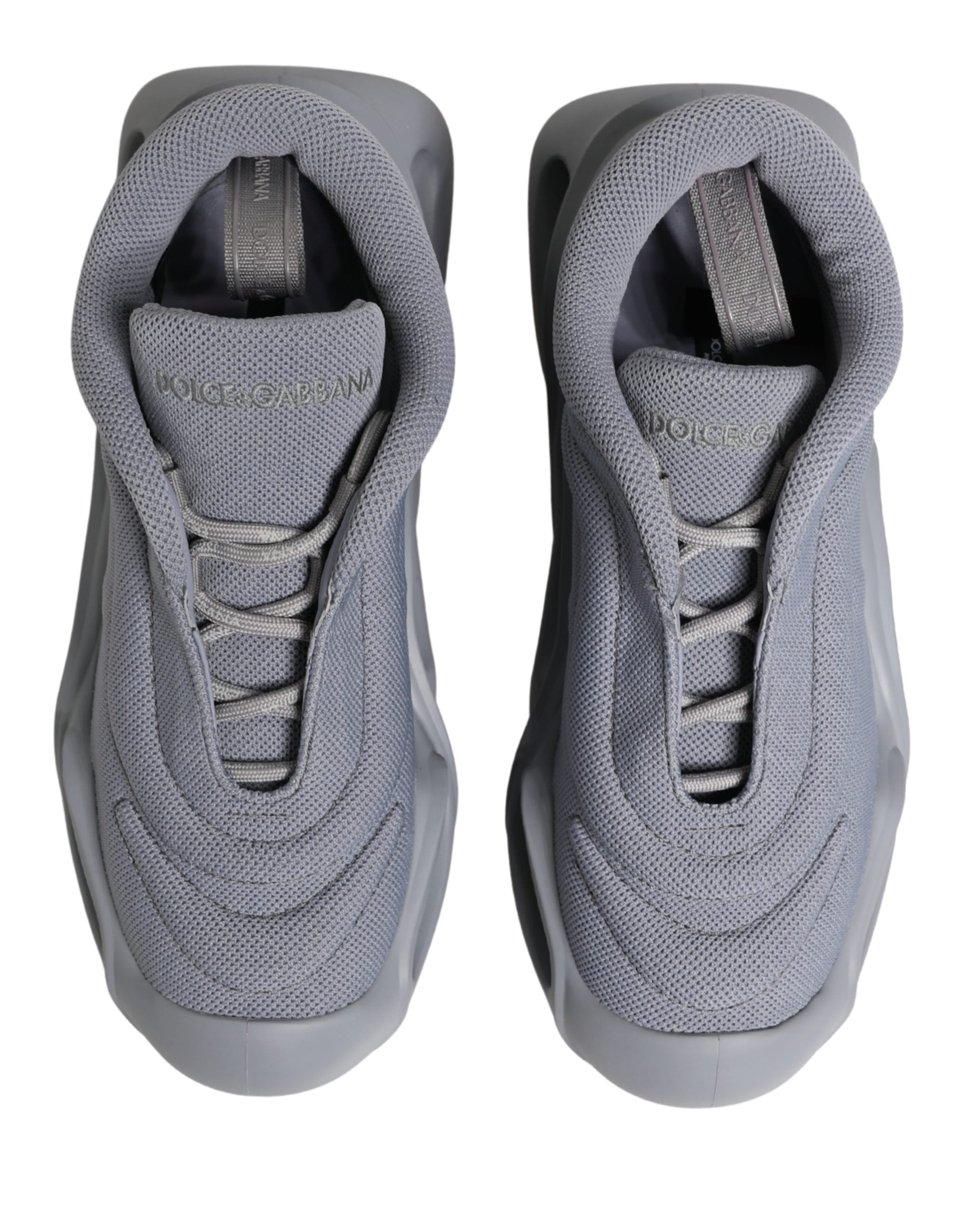 Dolce & Gabbana Gray Slip On Wave Low Top Sneakers Dolce & Gabbana