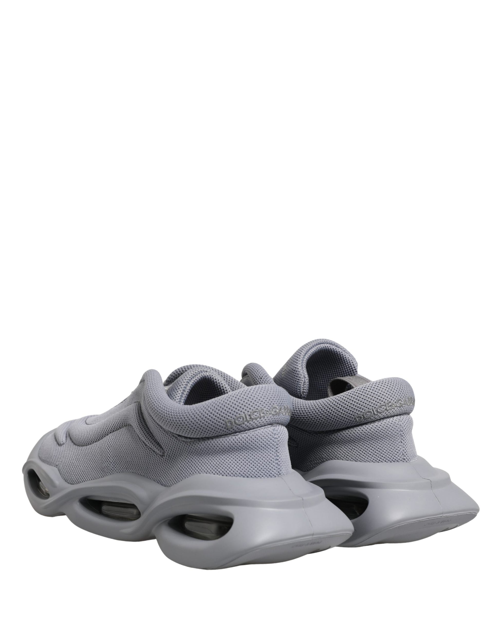 Dolce & Gabbana Gray Slip On Wave Low Top Sneakers Dolce & Gabbana