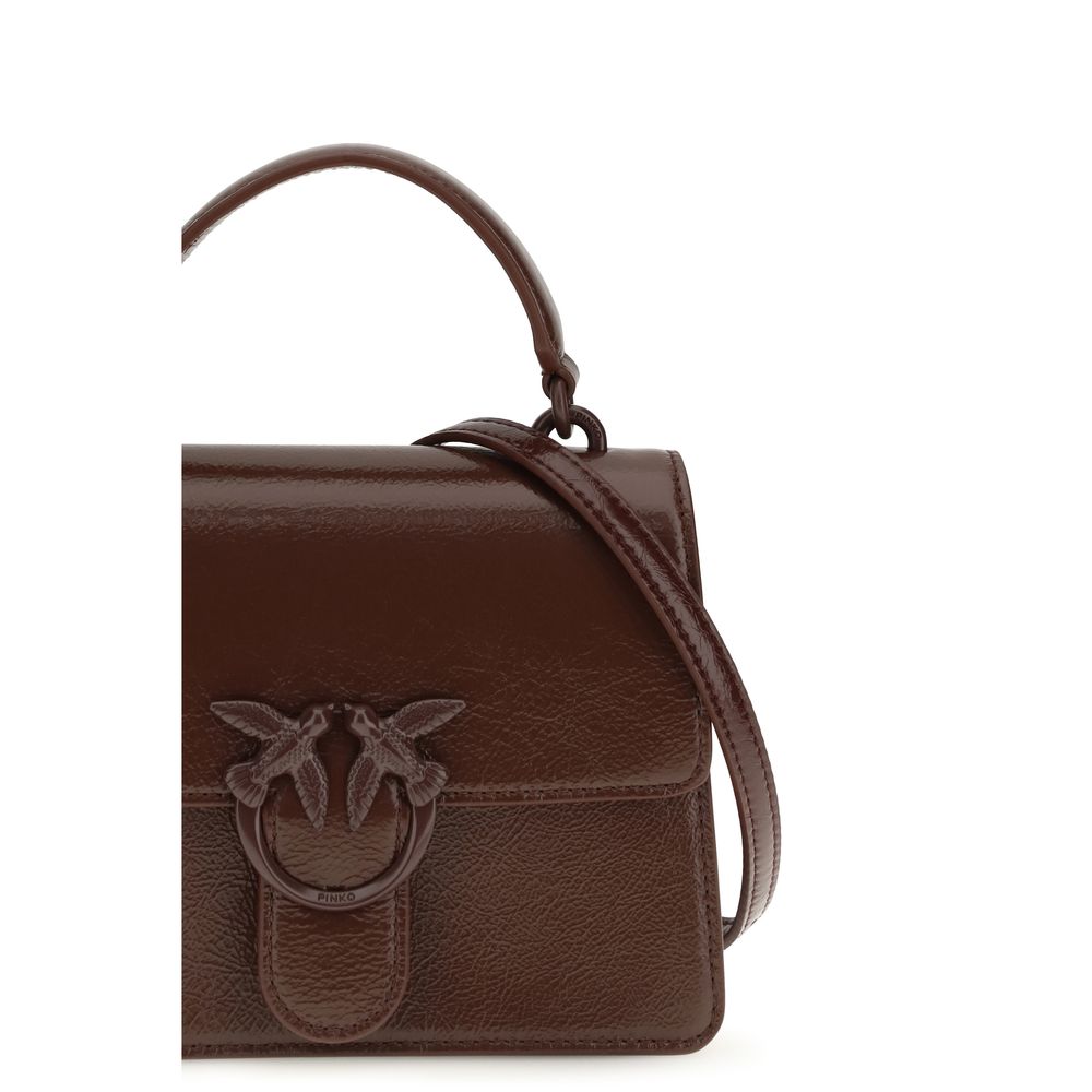 PINKO Brown Goatskin Handbag