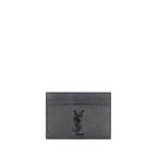 Saint Laurent Gray Calf Leather Bos Taurus Wallet