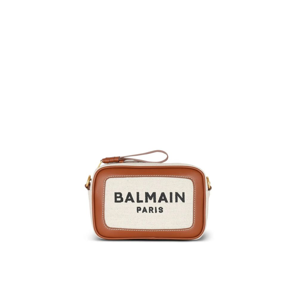 Balmain Brown Cotton Shoulder Bag