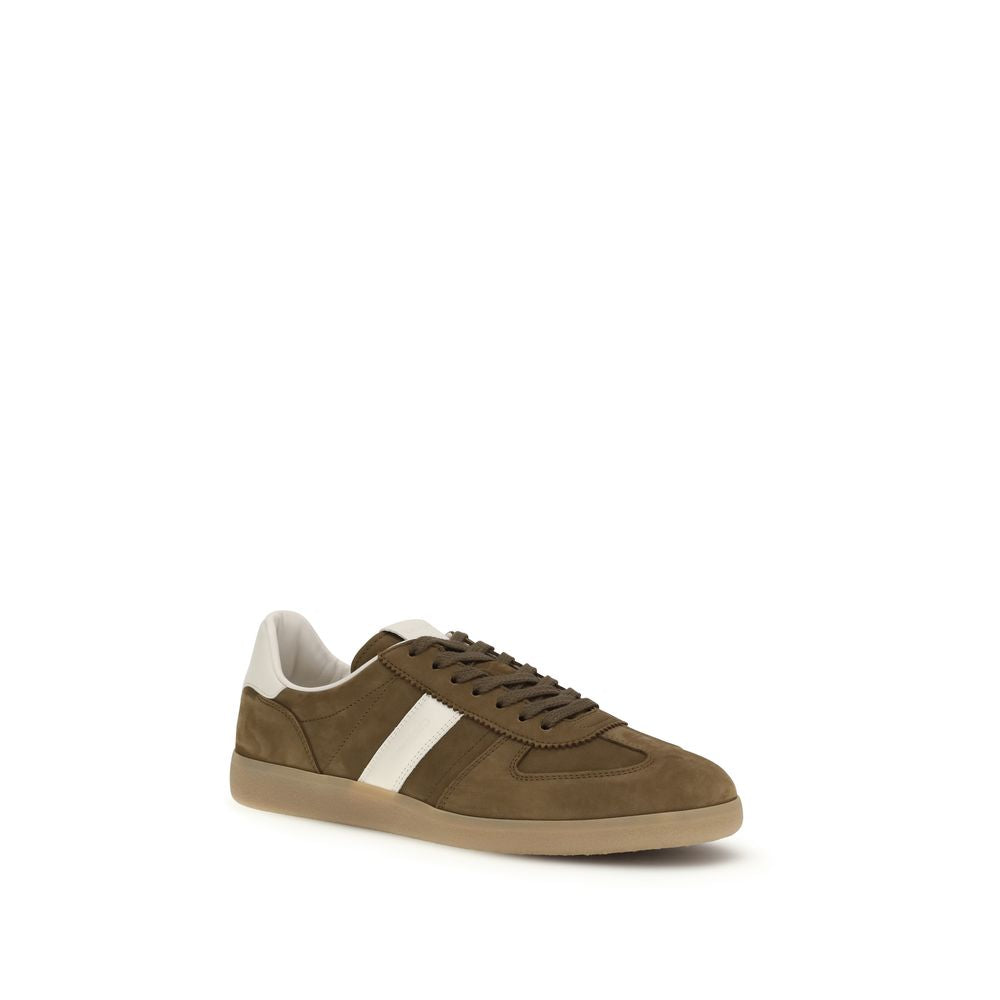 Tom Ford Brown Calf Leather Bos Taurus Low Top Sneakers - Zachava
