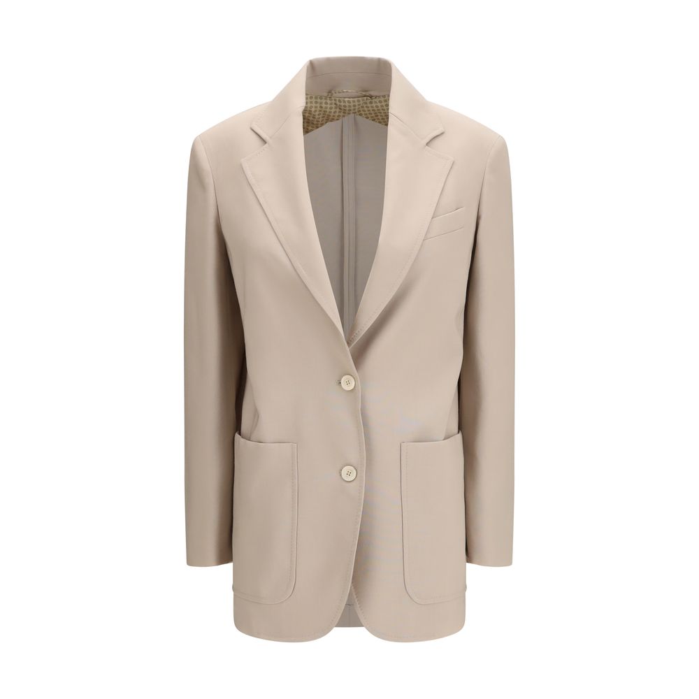 Max Mara Beige Fleece Wool Blazer Main image