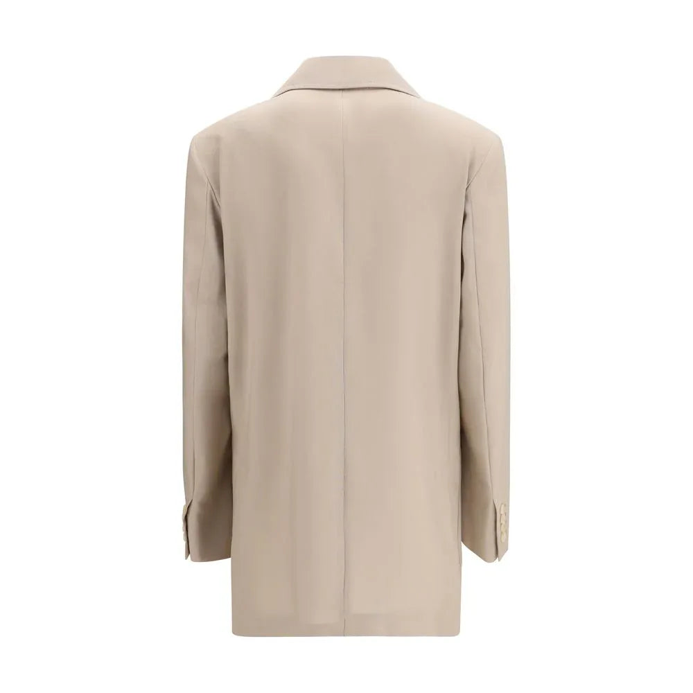 Max Mara Beige Fleece Wool Blazer - Zachava
