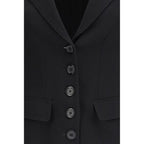 Dolce & Gabbana Black Fleece Wool Jackets And Coat