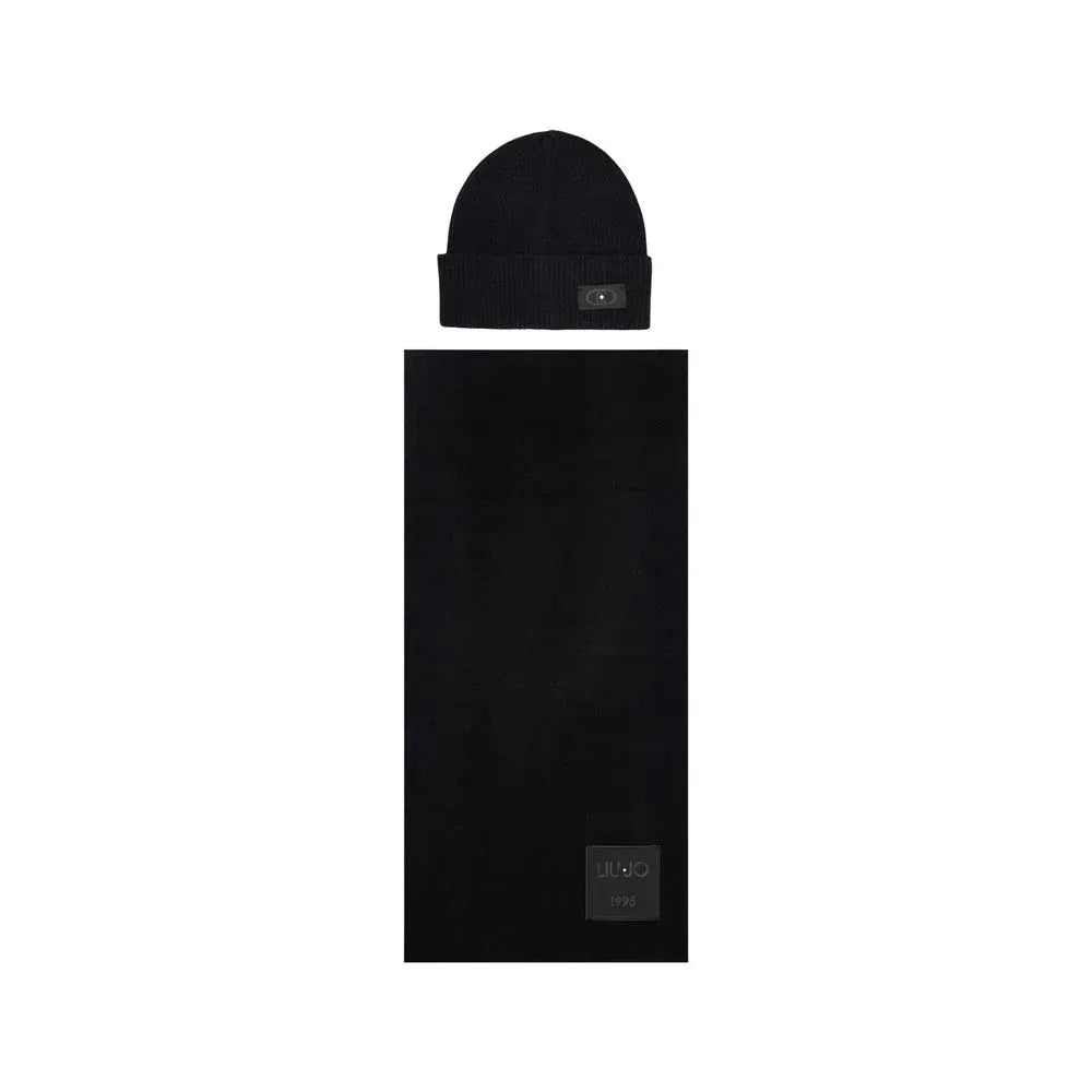 Liu Jo Black Polyester Beanie - Zachava