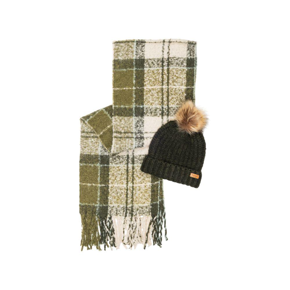 Barbour Green Polyester Beanie - Zachava