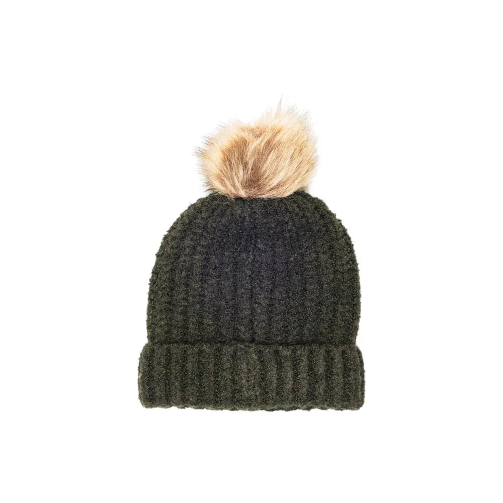 Barbour Green Polyester Beanie - Zachava