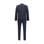Dsquared² Blue Fleece Wool Two-Piece Suit