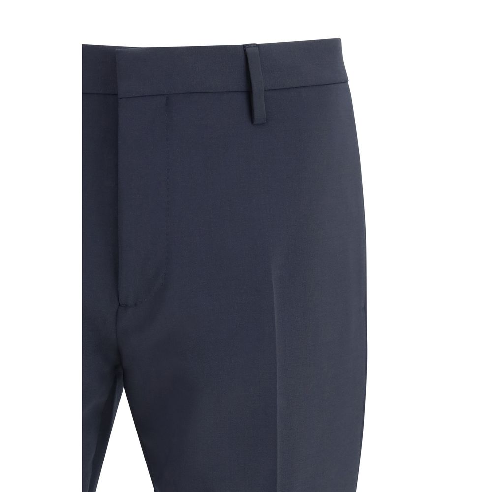 Dsquared² Blue Fleece Wool Two-Piece Suit