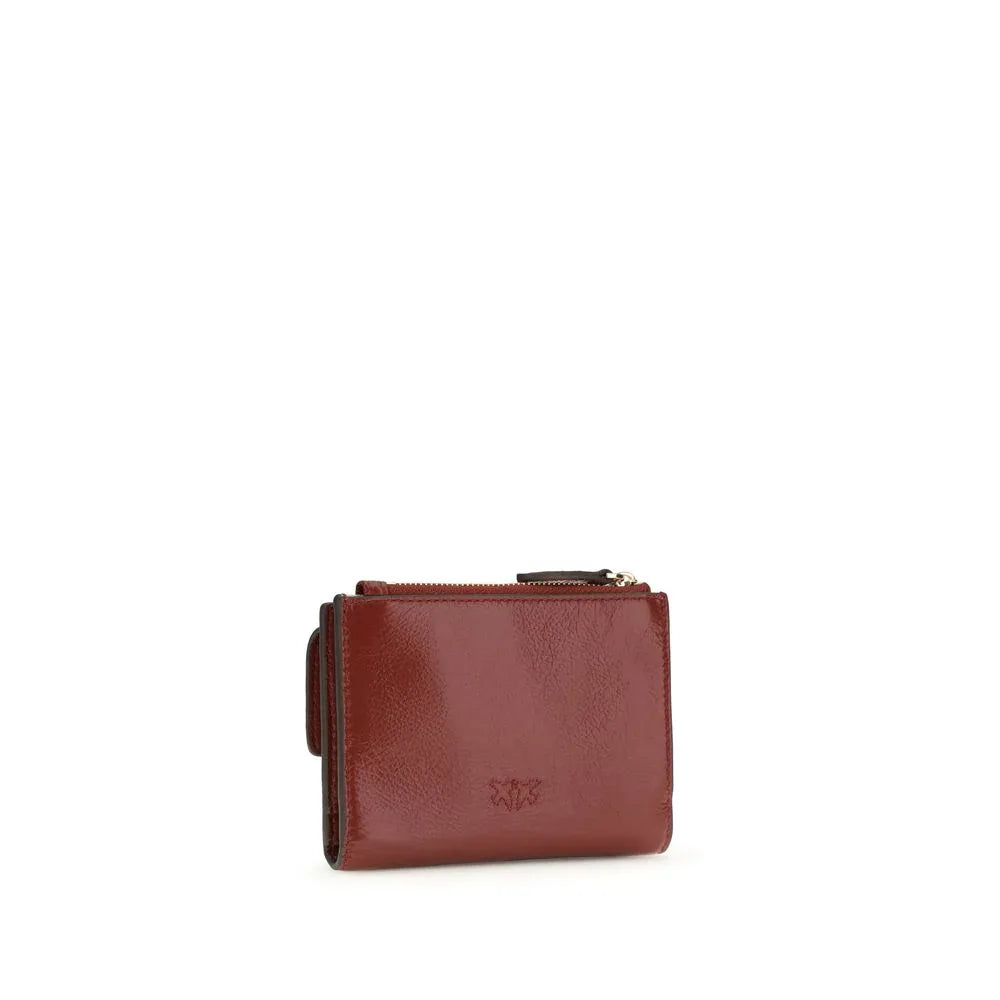 PINKO Bordeaux Calf Leather Bos Taurus Wallet - Zachava