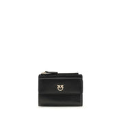 PINKO Black Calf Leather Bos Taurus Wallet - Zachava