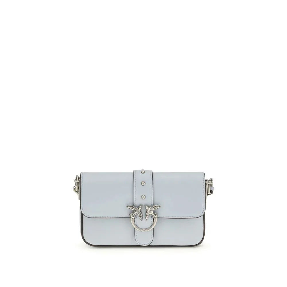PINKO Blue Calf Leather Bos Taurus Shoulder Bag - Zachava
