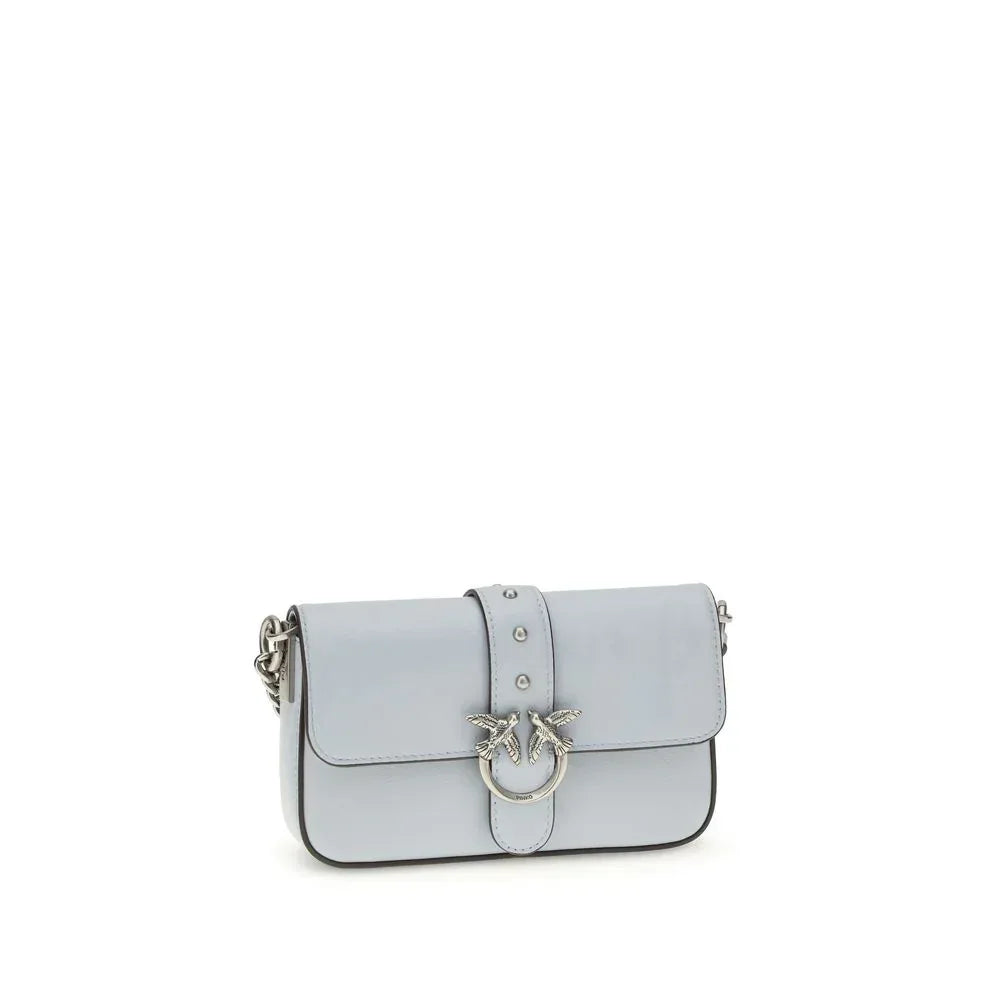 PINKO Blue Calf Leather Bos Taurus Shoulder Bag - Zachava