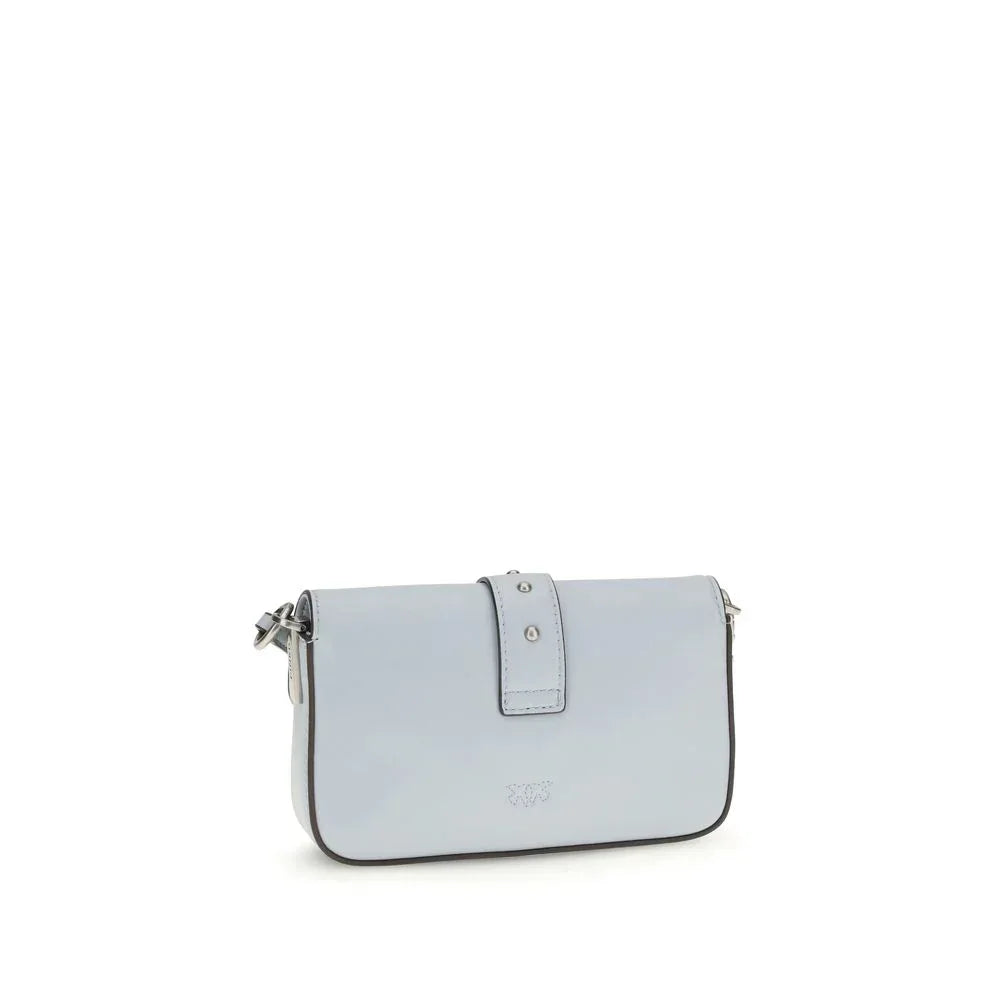 PINKO Blue Calf Leather Bos Taurus Shoulder Bag - Zachava