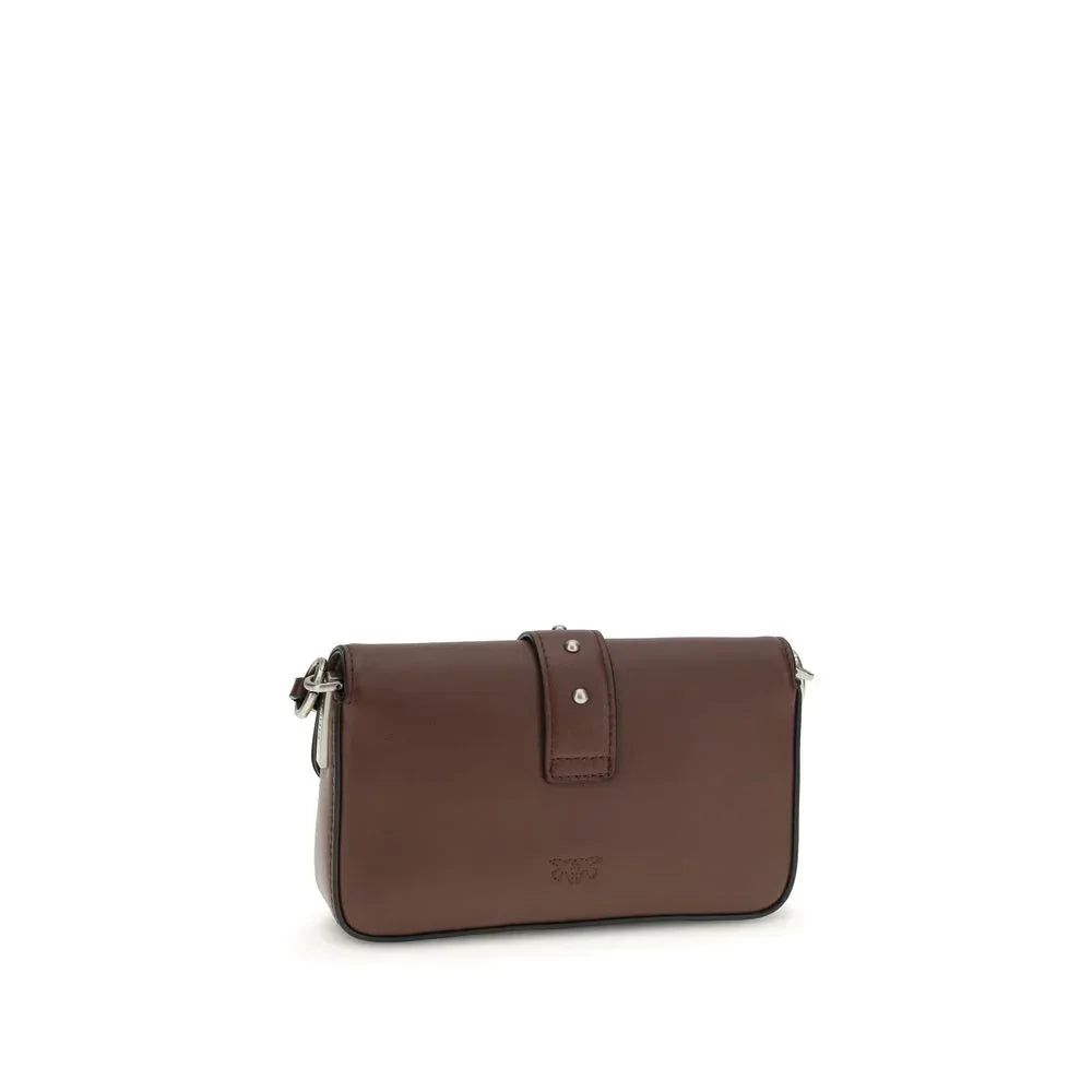 PINKO Brown Calf Leather Bos Taurus Shoulder Bag - Zachava