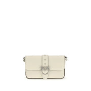 PINKO White Calf Leather Bos Taurus Shoulder Bag - Zachava