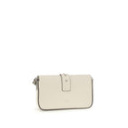 PINKO White Calf Leather Bos Taurus Shoulder Bag