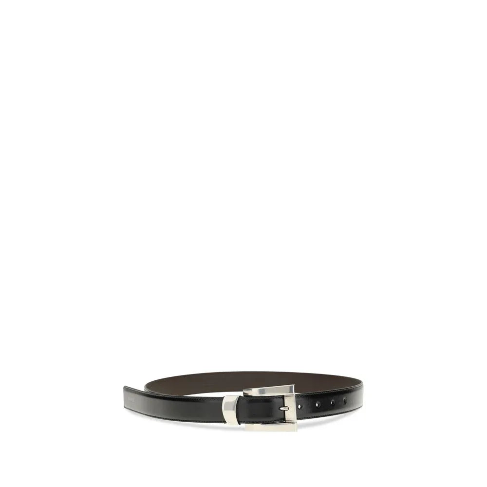 Versace Black Calf Leather Bos Taurus Regular Belt - Zachava
