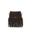 PINKO Brown Calf Leather Bos Taurus Shoulder Bag