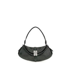 Ganni Blue Recycled Leather Shoulder Bag