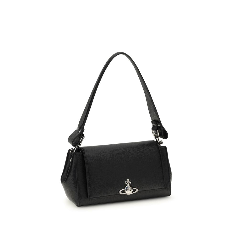 Vivienne Westwood Black Calf Leather Bos Taurus Shoulder Bag
