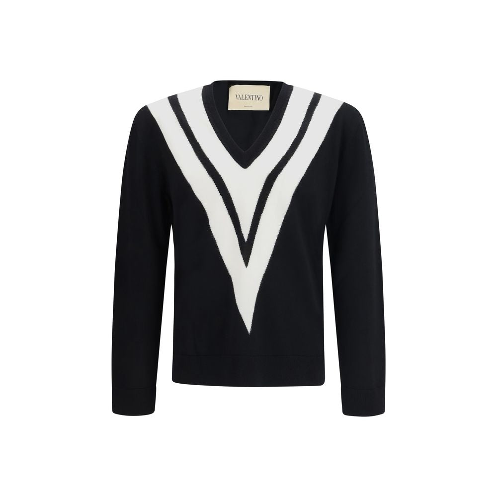 Valentino Garavani Black Wool Oves Aries Sweatshirt for Men