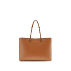 Jil Sander Brown Calf Leather Bos Taurus Shoulder Bag