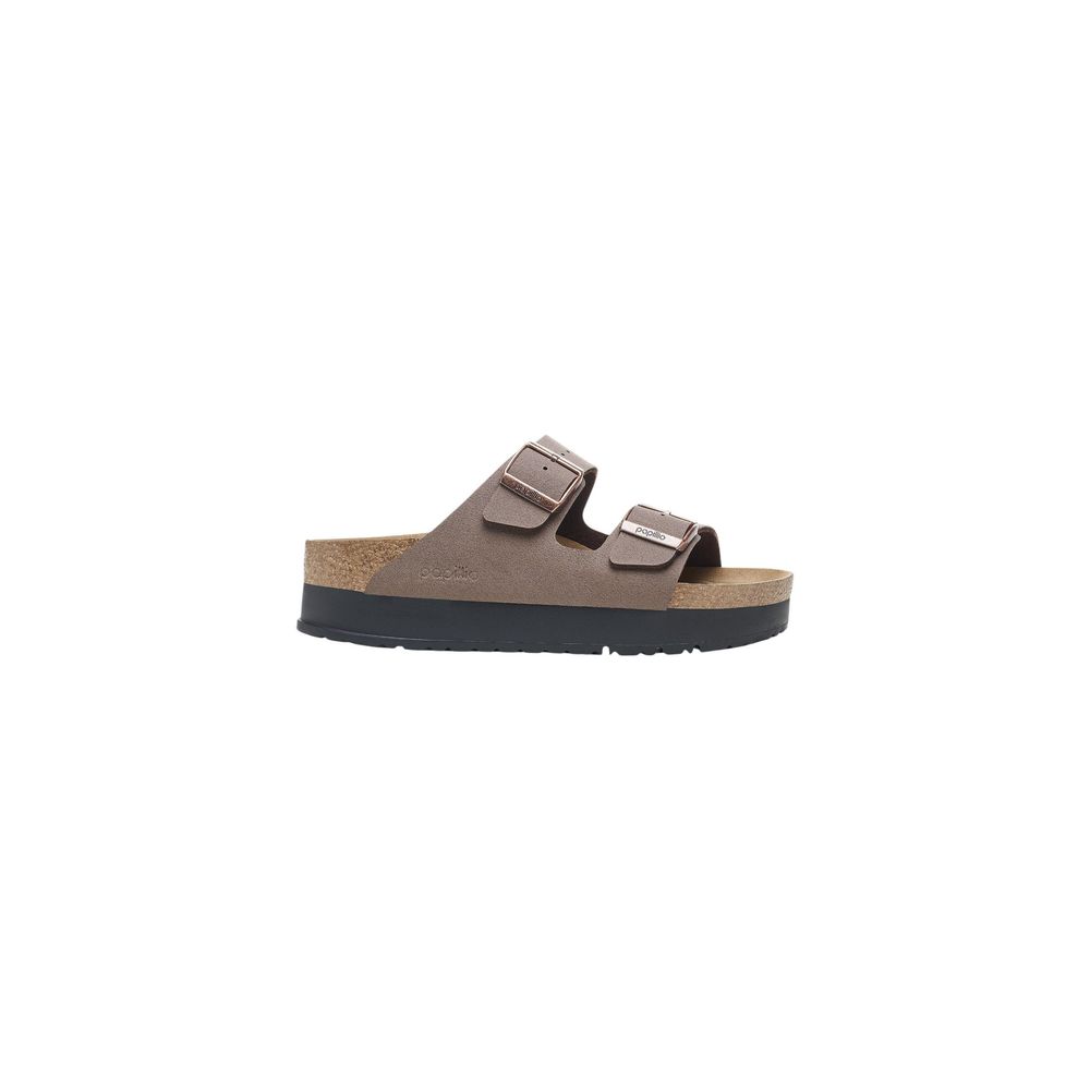Birkenstock Brown Synthetic Platform Sandals